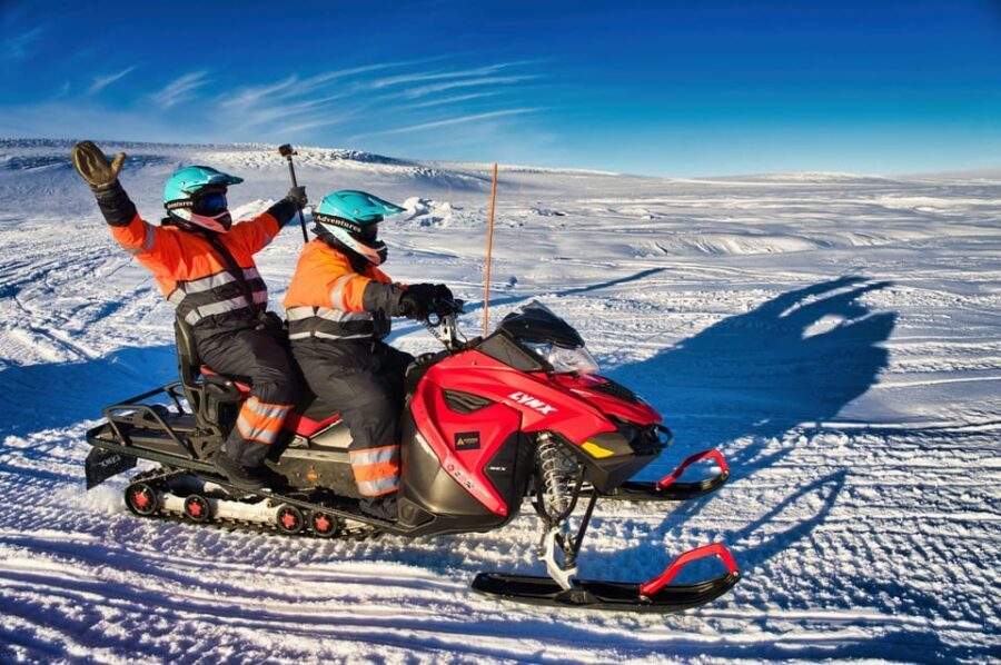 From Geysir: Snowmobile Adventure on Langjökull Glacier - Changing Drivers in Shared Rides: more fun, more teamwork