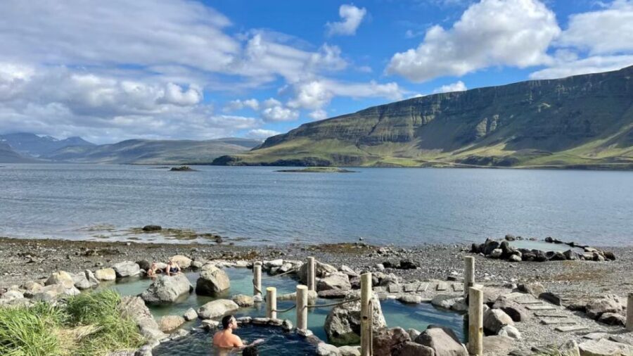 From Reykjavík: Golden Circle Route & Hvammsvik Hot Spring - Kerið crater: red earth, a real lake, and a quick choose-your-path stop