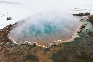 Golden Circle, Kerid and Sky Lagoon Small Group Day Tour - Hveragerði stop: quick break, hot springs, and bananas (yes, really)
