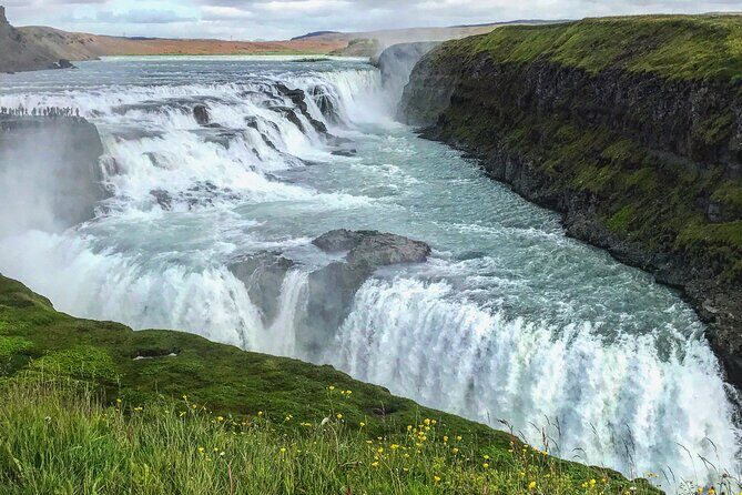 Golden Circle Super Jeep Adventure with Snowmobiling on Glacier - Gullfoss on the Hvítá River: power you can hear